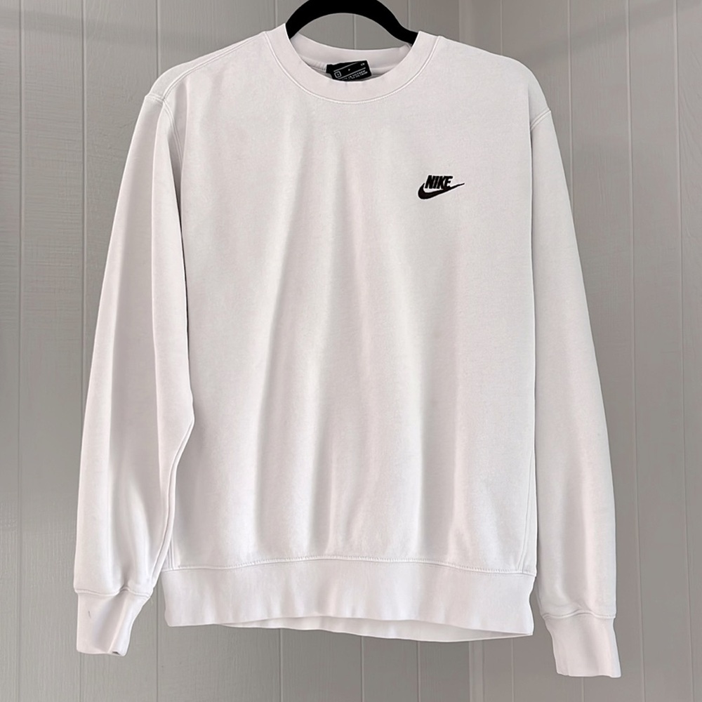 white nike crewneck sweatshirt , size small